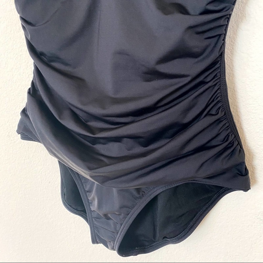 [Tommy Bahama] Black One Piece Ruched Swimsuit - Picture 8 of 11